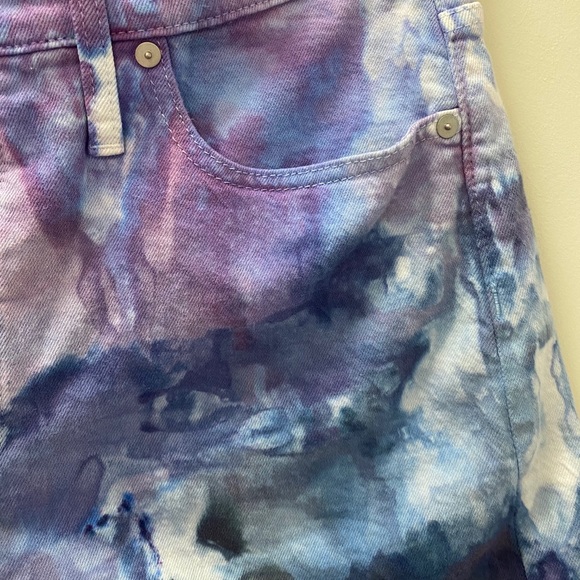 Hand-dyed Madewell High Rise Denim Shorts - Picture 3 of 7